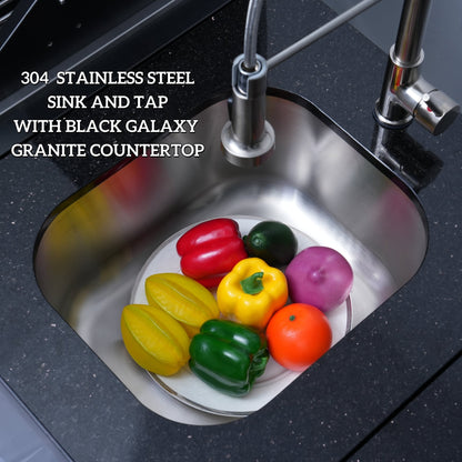 NG 95" 6-Burner 85000 BTU Black Outdoor Kitchen Island Grill Rotisserie kit Granite Countertops