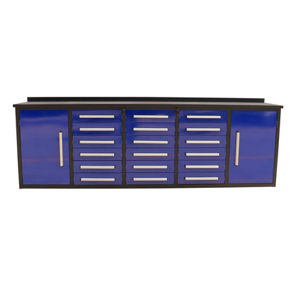 10ft Garage Storage Cabinet with 18 Drawers & 2 Cabinets