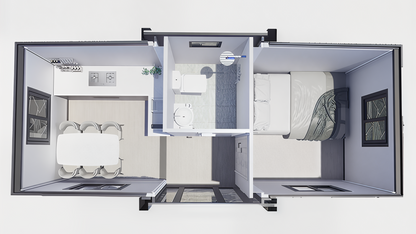 J. Carter Pod – 10ft Expandable Modular Home | 1 Bedroom Tiny Home | Portable Prefab Unit