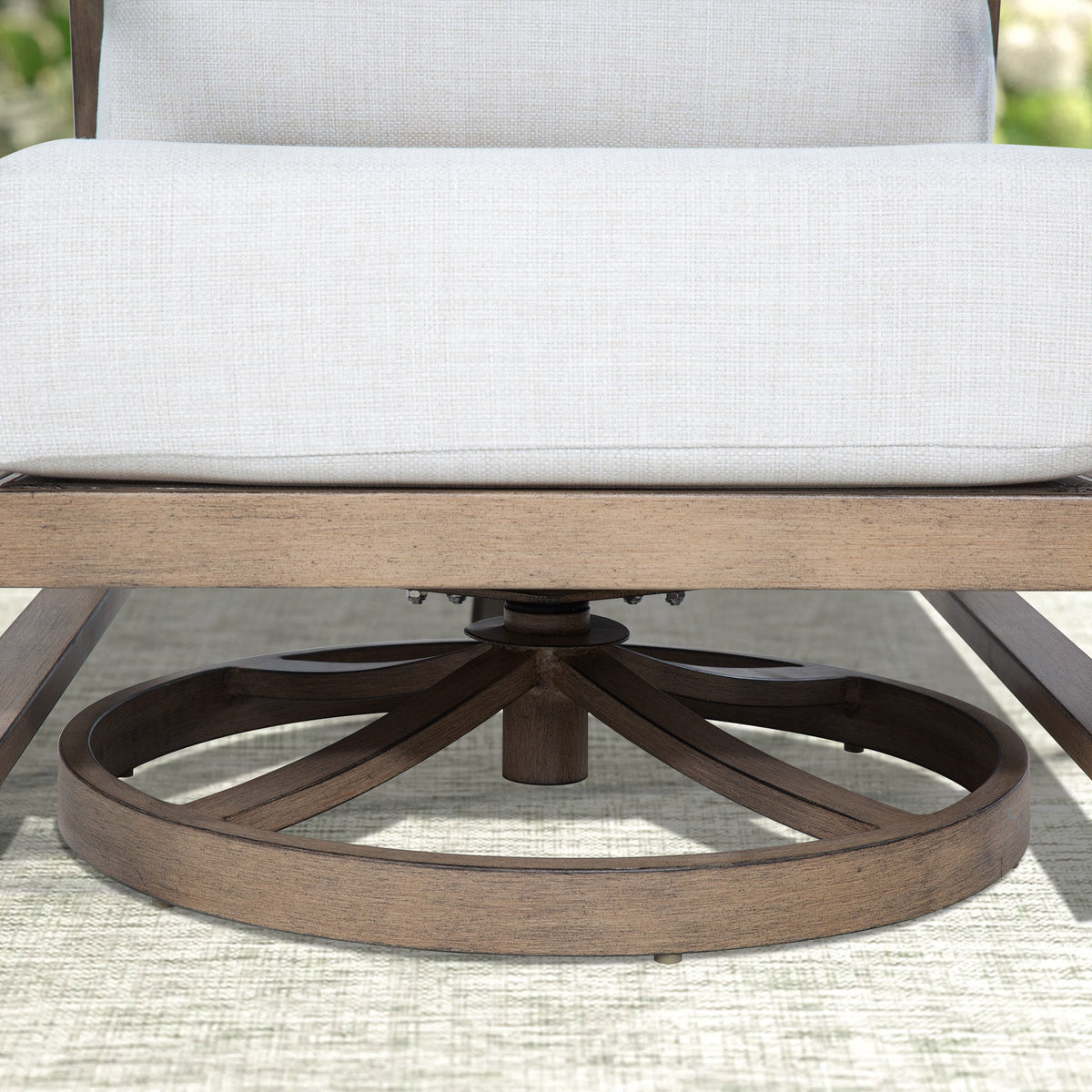 Hamarto 7 Pieces Aluminum Patio Swivel Seating Set With Ottoman