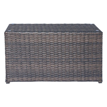 Wicker Outdoor Sectional With Weather Resistant Cushions And Table