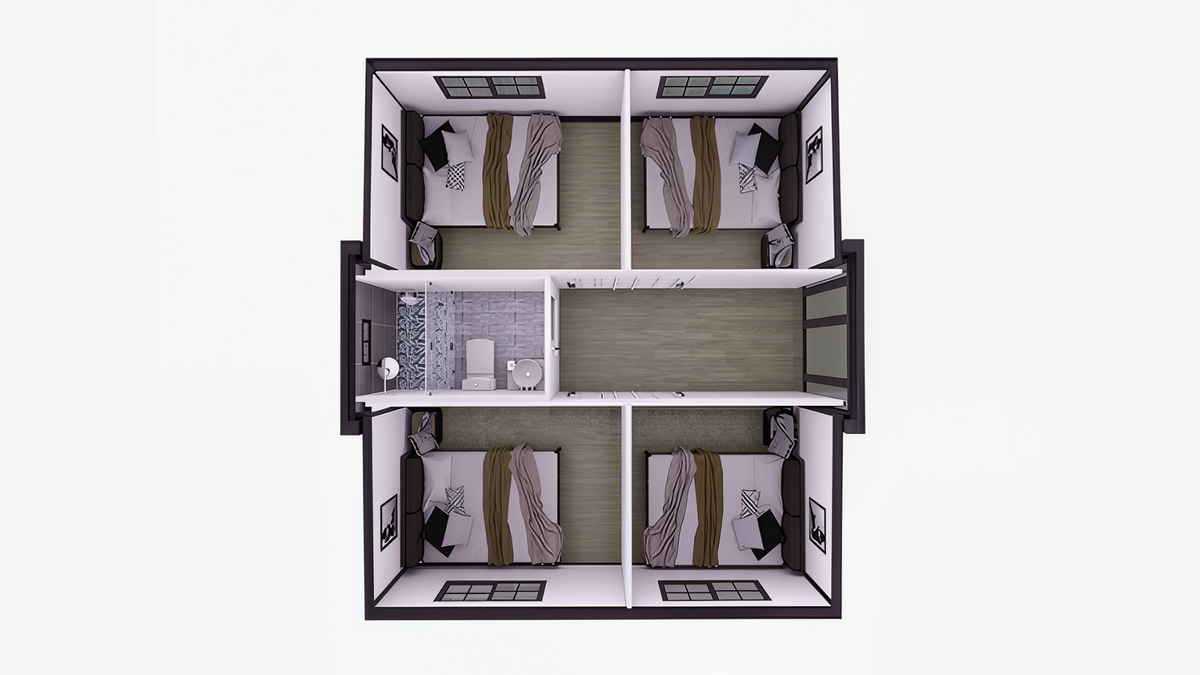 Duo Mod – 20' Expandable Container Home | 2 Bedroom | Full Bath, Kitchen, Dinette & Living Room | 385 SF Tiny Home