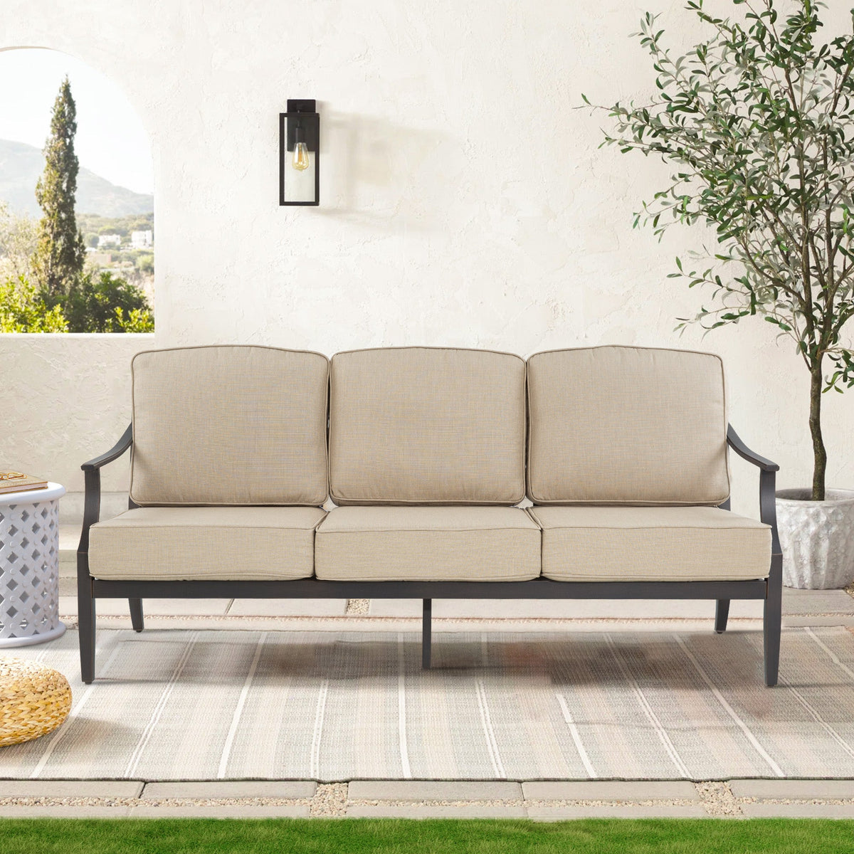 Tamarin 5 Pieces Aluminum Patio Conversation Set With Sunbrella® Cushions