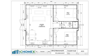 Haven Nest – 30' Expandable Container Home | 2 Bedrooms | Full Bath, Kitchen, Living Room | 585 SF Modular Tiny Home
