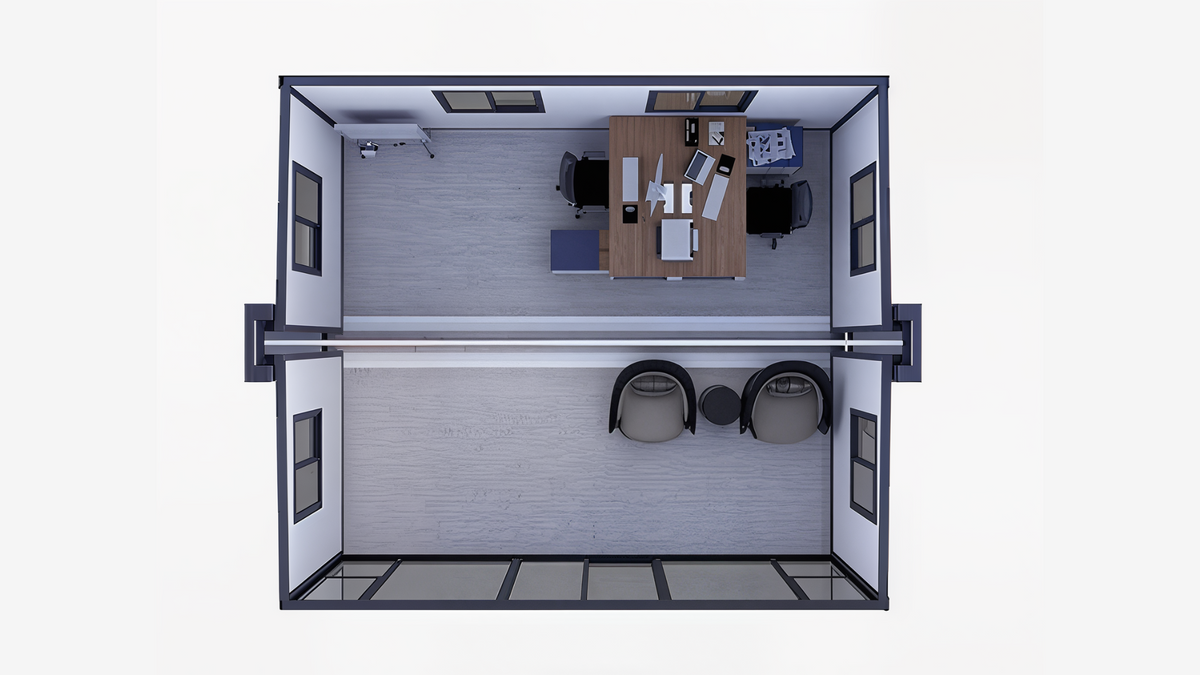 Duo Mod – 20' Expandable Container Office | 385 SF Office Space, Meeting Room, or Conference Space