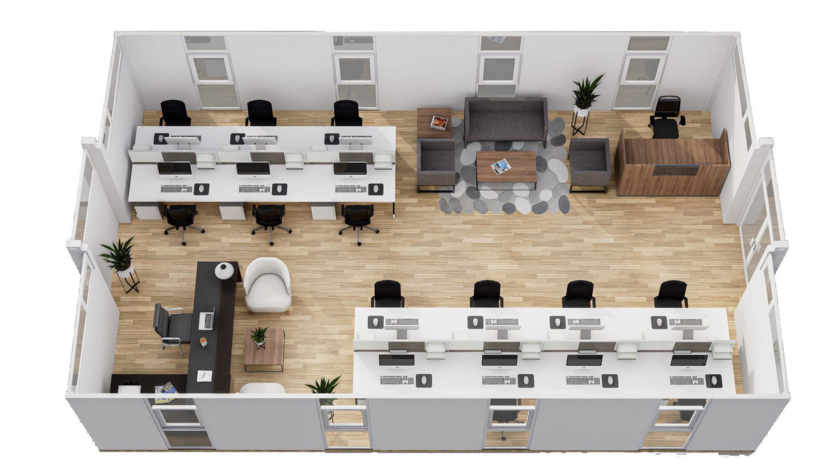 Vista Bode – 40' Expandable Container Office | Expandable Portable Workspace | Off-Grid & Remote Office Solution