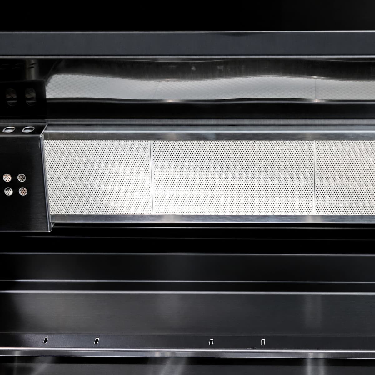 85" 4-Burner 72000 BTU Black Outdoor Kitchen Island Grill with Compact Refrigerator Marble Countertops Sink