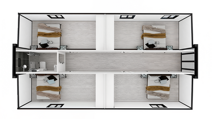 Vista Bode – 40' Expandable Container Home | 3 Bedrooms | Full Bath, Kitchen, Spacious Living Room | High Roof Modular Home (775 SF)