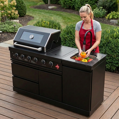 Deluxe Stainless Steel Propane Gas Outdoor Kitchen Grill