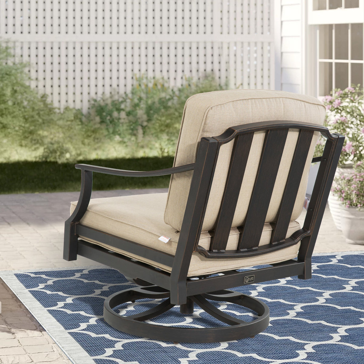 Tamarin 5 Pieces Aluminum Patio Conversation Set With Swivel Chair
