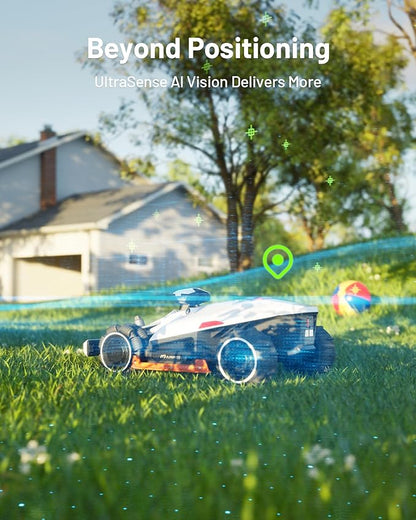 LUBA 2 AWD 3000X Robot Lawn Mower with 4G, Reception 0.75 Acre, Max. 0.89 Acre, All-Wheel-Drive for 80% Slope, UltraSense AI Vision & RTK Automatic Edge Mapping, 1.0"-2.7" Cutting Height
