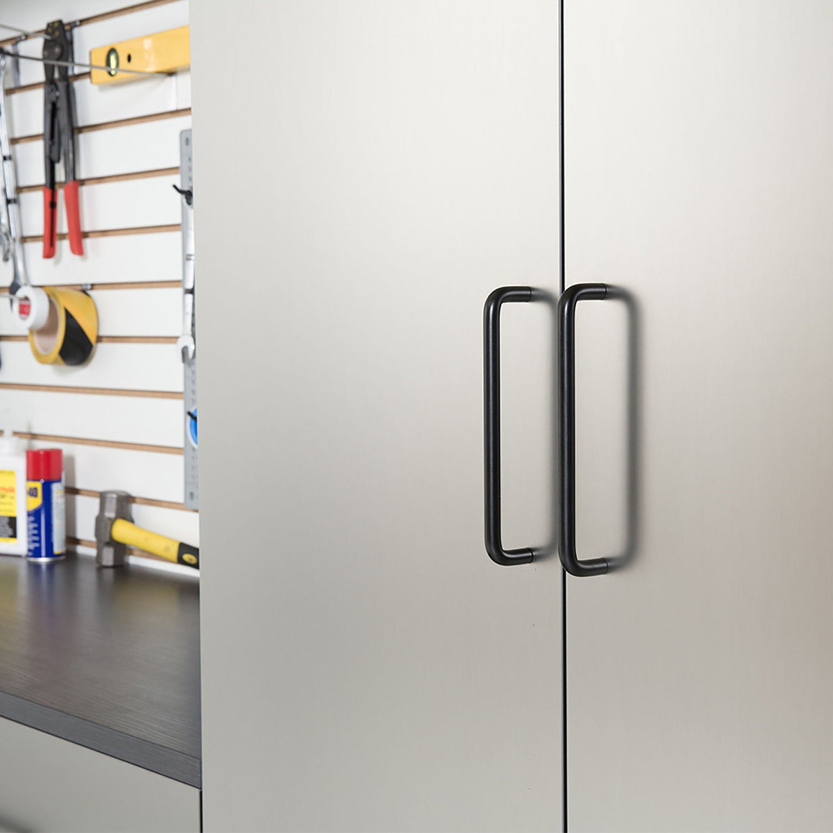 Astro Series Garage Cabinet Set with Soft Closing Drawers - Metallic Gray