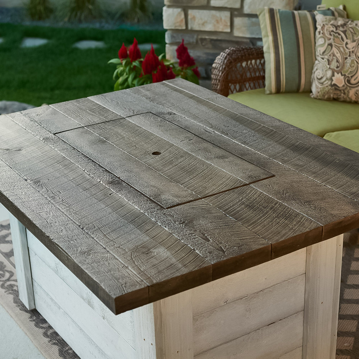 Alcott Rectangular Gas Fire Pit Table