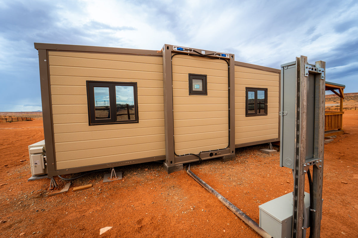 40' Expandable Container Office | 3 Private Offices, Restroom, Reception & Open Workspace | 865 SF