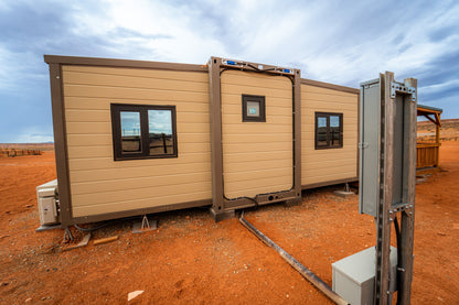 40' Expandable Container Office | 3 Private Offices, Restroom, Reception & Open Workspace | 865 SF