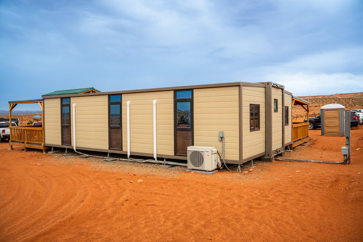 40' Expandable Container Office | 3 Private Offices, Restroom, Reception & Open Workspace | 865 SF
