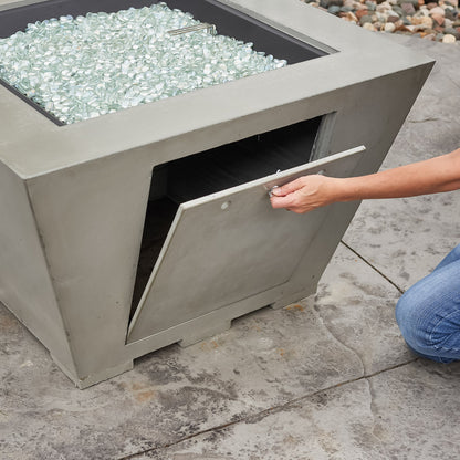 Cove Concrete Trapezoid Gas Fire Pit Bowl 37"