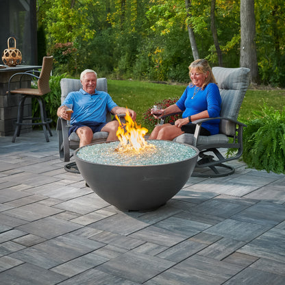 Cove Concrete Edge Gas Fire Pit Bowl 42"