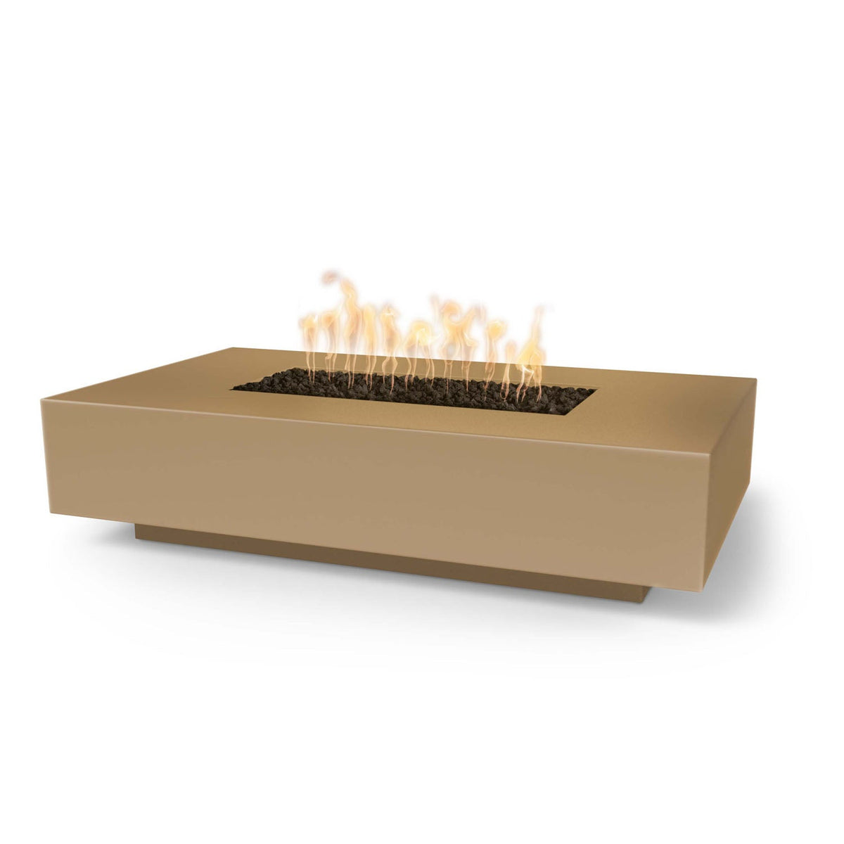 Cabo Linear 66" GFRC Concrete Fire Pit by The Outdoor Plus