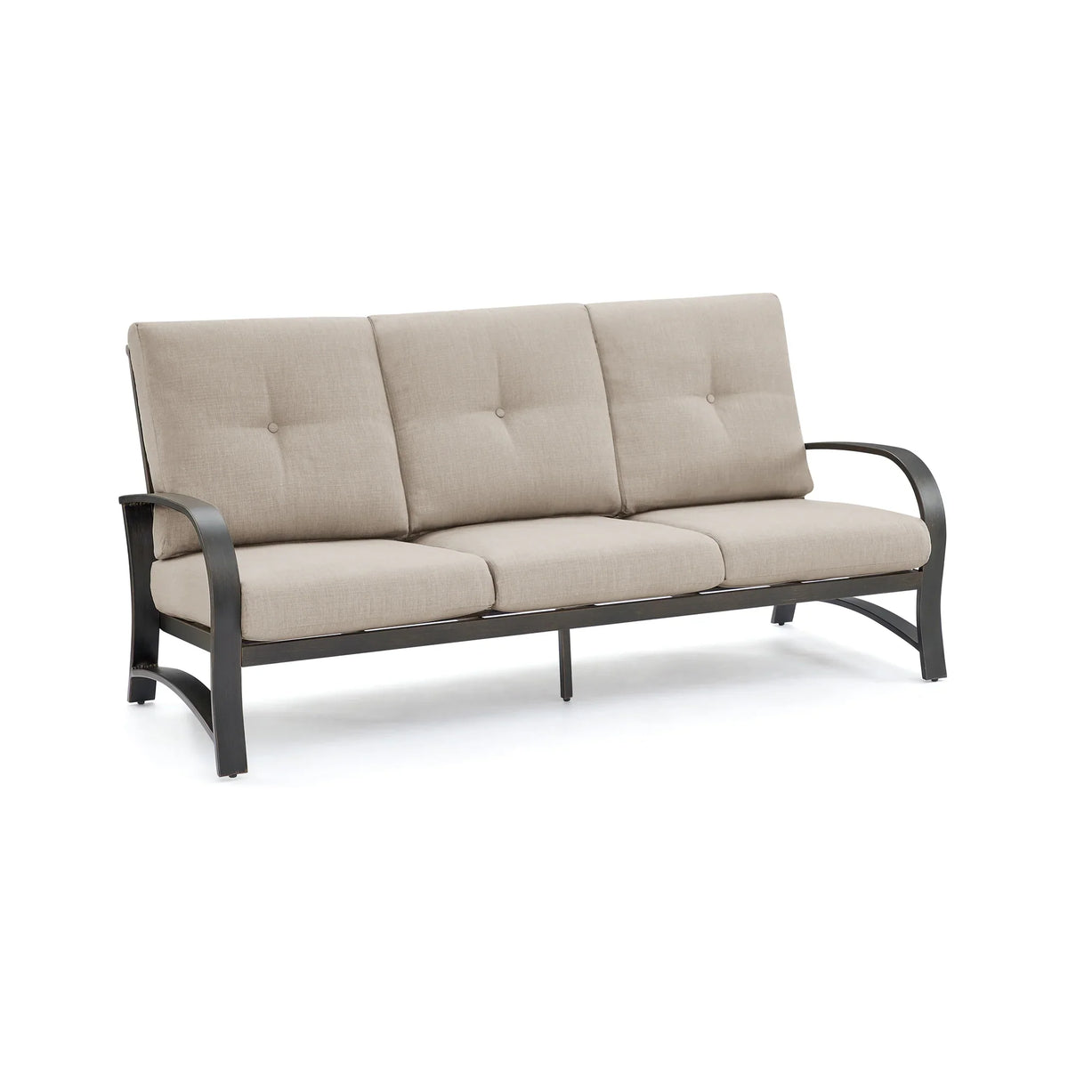 Chamber Aluminum Outdoor Sofa and 2 Chairs with Round Coffee Table