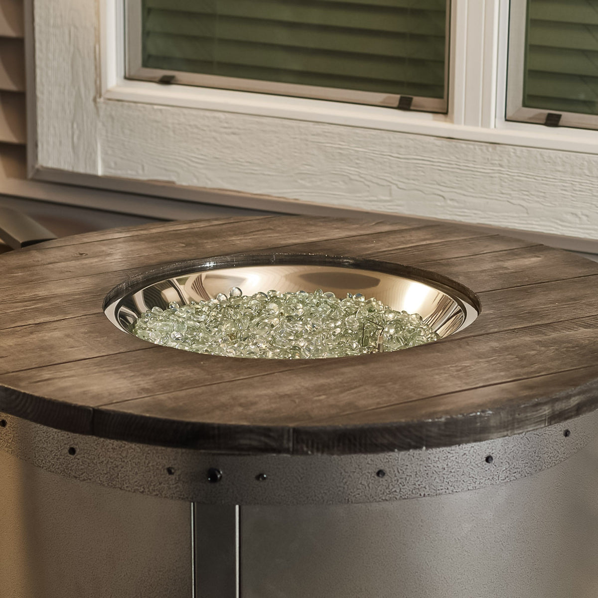 Edison Round Gas Fire Pit Table