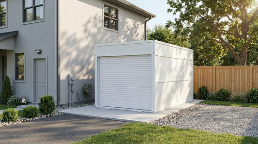 Folding Modular Garage – Heavy-Duty Galvanized Steel Structure