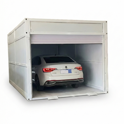Folding Modular Garage – Heavy-Duty Galvanized Steel Structure