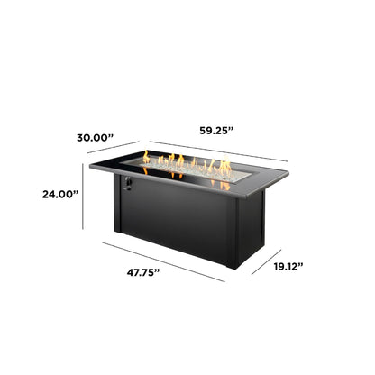 Monte Carlo Linear Gas Fire Pit Table