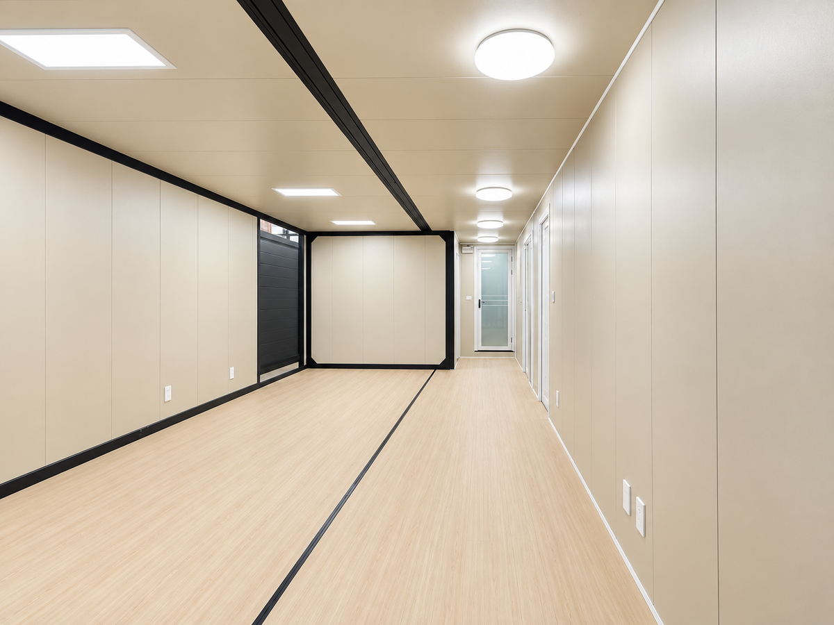 40' Double Expandable Modular Office Complex | 6 Private Offices, Reception, Kitchen & 2 Bathrooms | 1550 SF