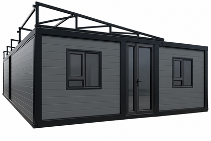 40' Double Expandable Modular Office Complex | 6 Private Offices, Reception, Kitchen & 2 Bathrooms | 1550 SF