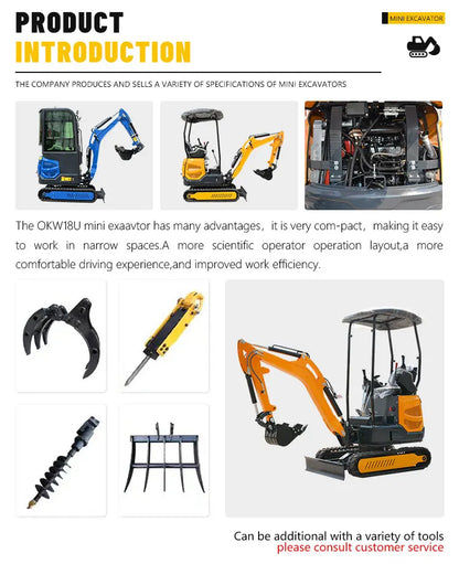 1.8 Ton Mini Excavator – CE-Certified Diesel Compact Digger