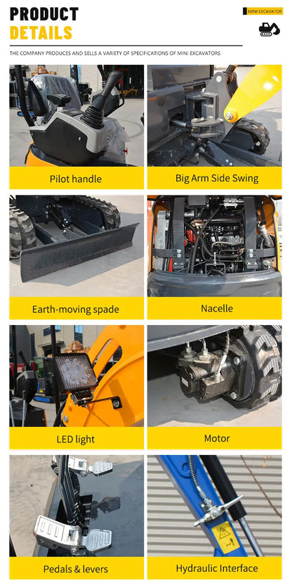 1.8 Ton Mini Excavator – CE-Certified Diesel Compact Digger