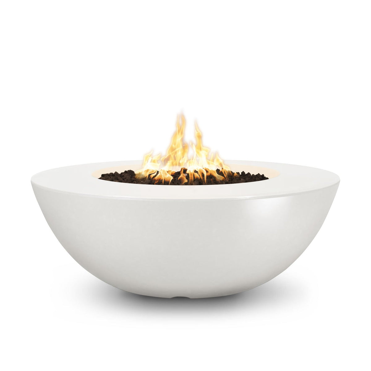 Sedona 60" Wide Ledge GFRC Concrete Fire Pit by The Outdoor Plus