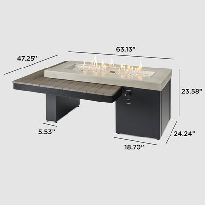 Uptown Linear Gas Fire Pit Table