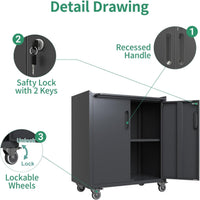 Garage Cabinet System Built to Organize Workshops, Heavy Duty Steel, Modular Design, Workbench Included