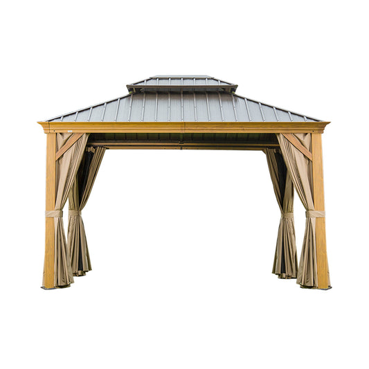 10' X 14' Hardtop Gazebo Outdoor Metal Gazebo Canopy
