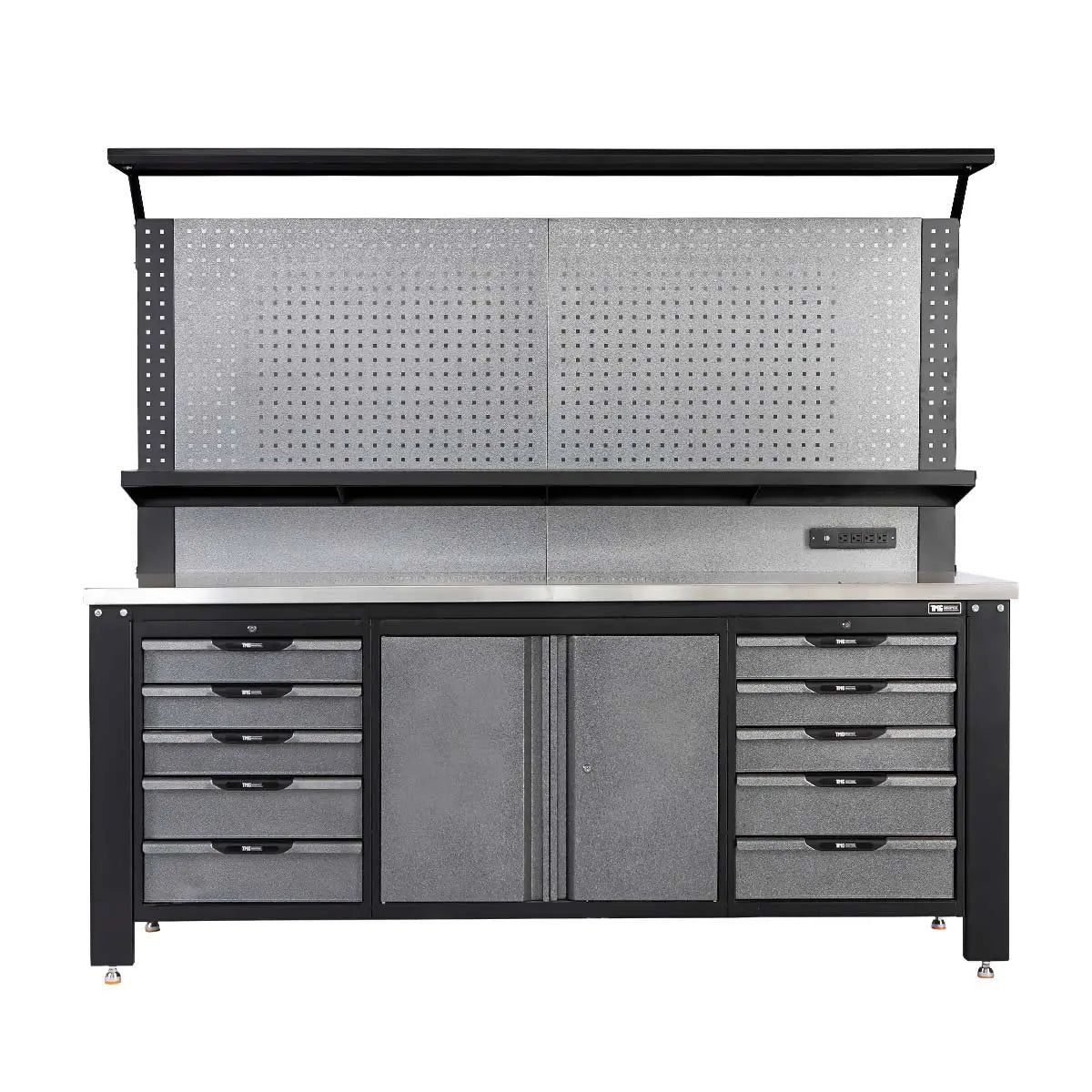 7' Extreme Duty Steel Garage Workbench w/Pegboards